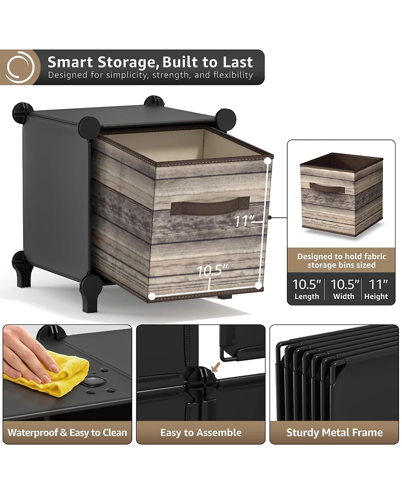 Sorbus -Cube Storage Organizer Cubby Shelf for Closet, Toys, Books, and More Space-Saving Bookshelf Bedroom, Living Room
