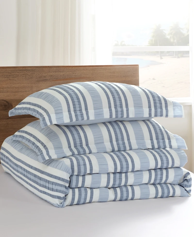 Levtex Home Seaside Stripes Textured -Pc. Duvet Cover Set