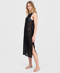 Miken Women's Crochet Scoop Neck Swim Cover Up Dress, Macy's Exclusive