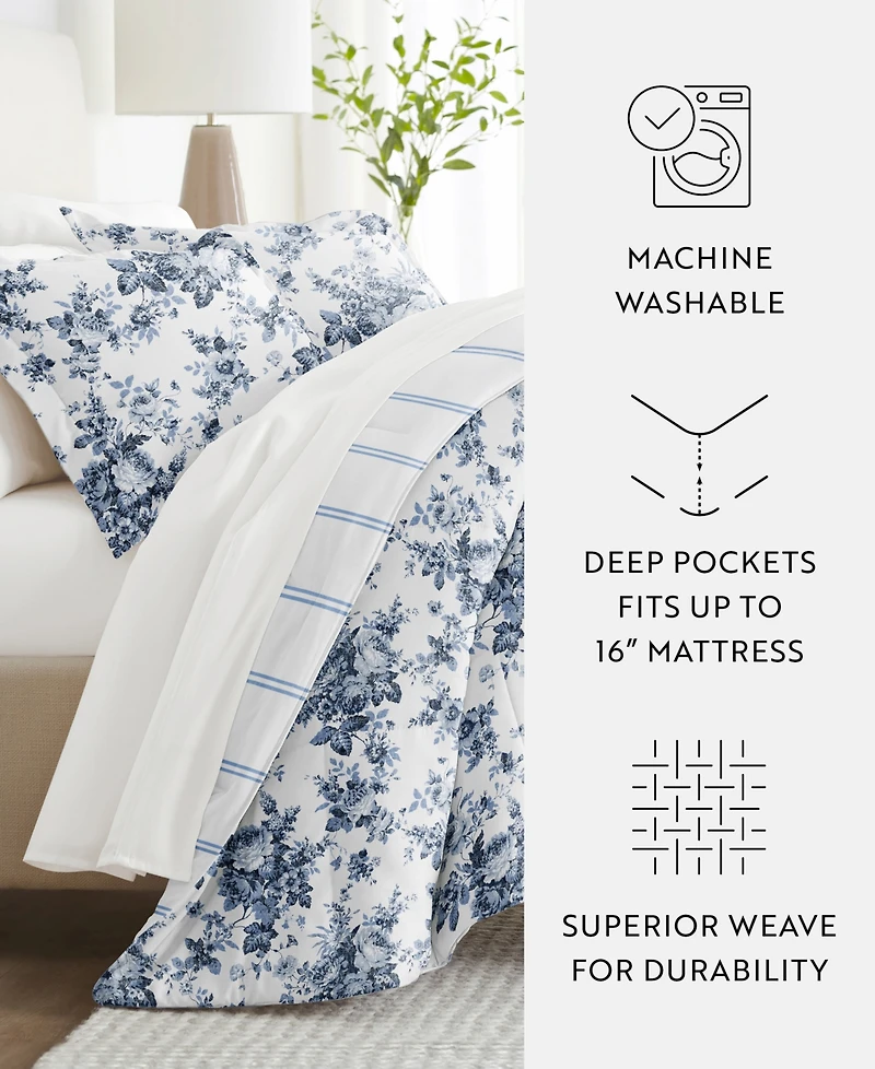 ienjoy Home Bedding Bundle Patterned 7-Piece Comforter Set