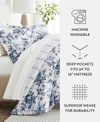 ienjoy Home Bedding Bundle Patterned 7-Piece Comforter Set