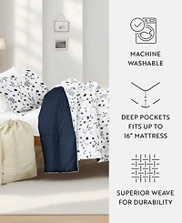 ienjoy Home Patterned Dorm 8-Piece Comforter Set, Twin Xl