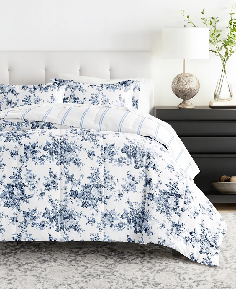 ienjoy Home Bedding Bundle Patterned 5-Piece Comforter Set