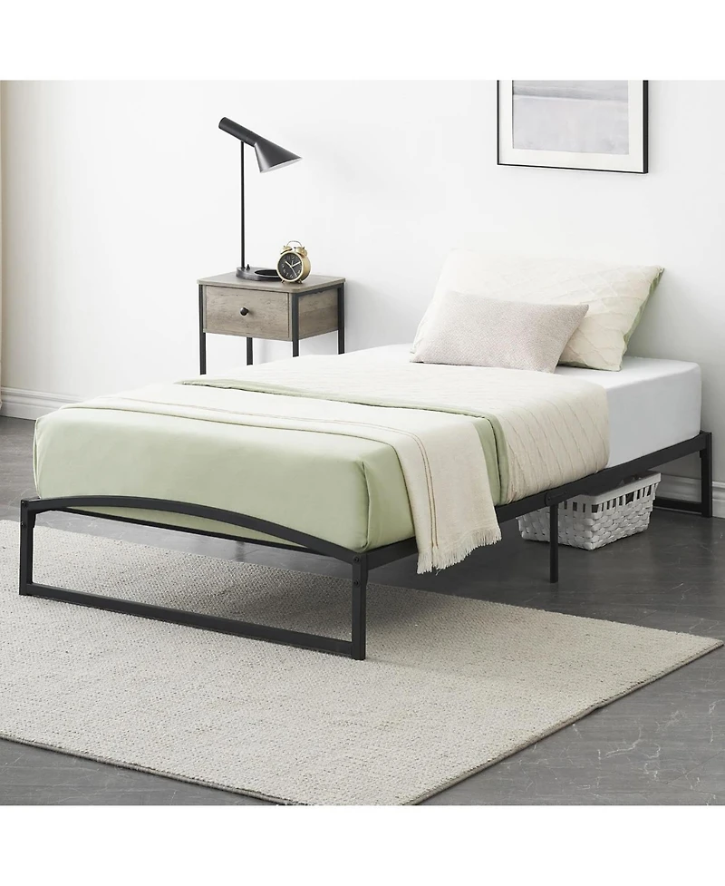 gaomon Low Bed Frame Size, 10 Inch Heavy Duty Metal Platform Bed Frame Low Profile, Mattress Foundation, No Box Spring Needed