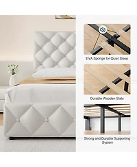 Gaomon Bed Frame with 4 Storage Drawers and Adjustable Headboard