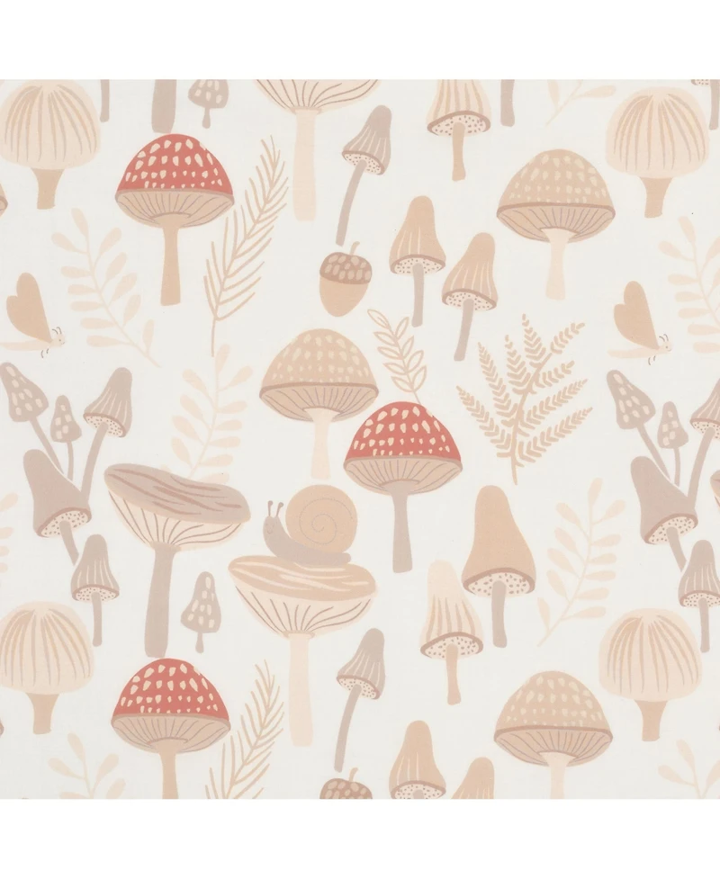 Lambs & Ivy Baby Mushroom Meadow Organic Cotton Fitted Crib Sheet
