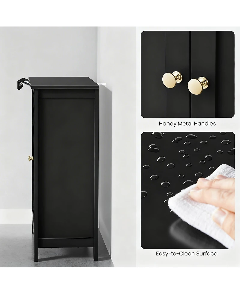 Yigii Spacious Freestanding Storage Cabinet with 2 Adjustable Shelves for Any Room