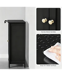 Yigii Spacious Freestanding Storage Cabinet with 2 Adjustable Shelves for Any Room