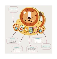 Bruce & Shark 2-in-1 Baby Push Walker & Activity Center - Adjustable & Anti-Tip Design for First Steps