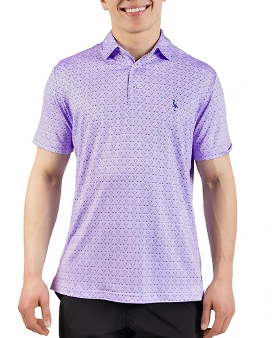 TailorByrd Men's Golf Clubs Printed Performance Polo