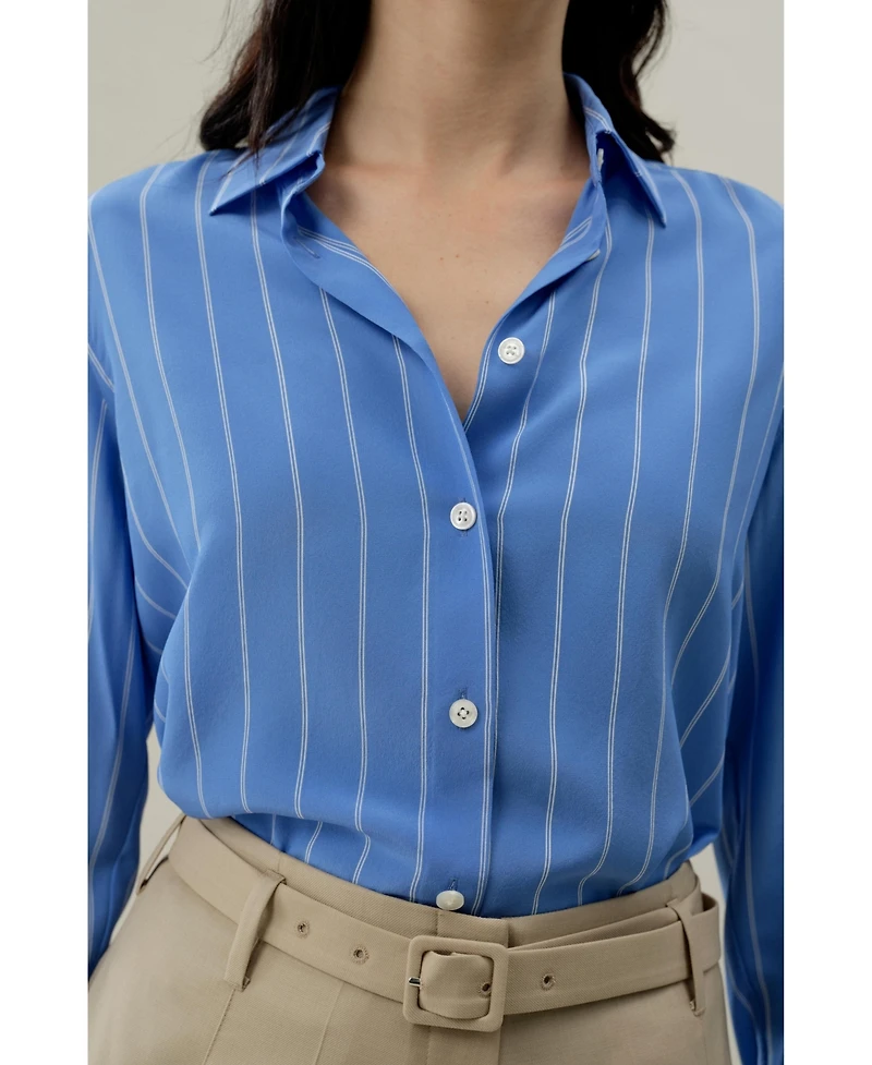 Lilysilk Women's Amalfi Striped Shirt