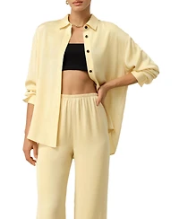 Lilysilk Women's Stretch Double Georgette Oversized Shirt