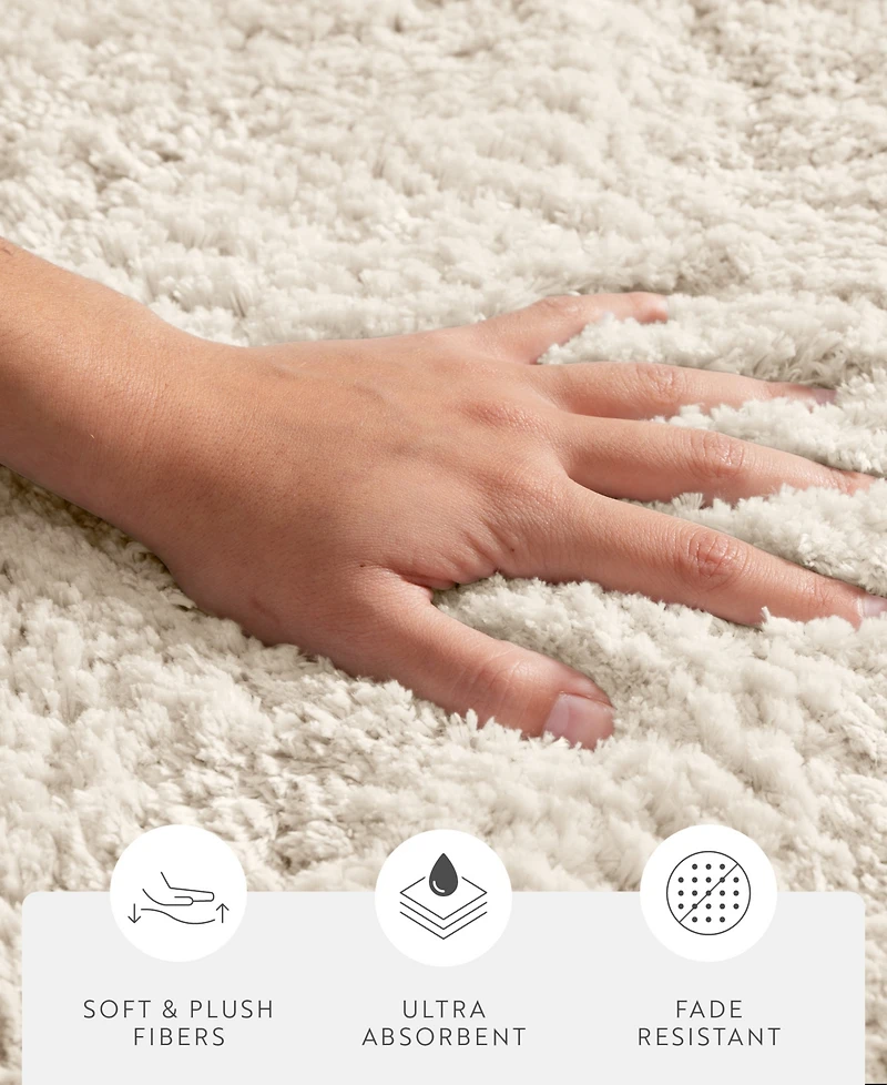 ienjoy Home Plush Absorbent Bath Mat, 34" x 21"