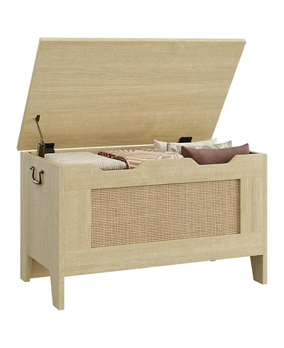 gaomon -Inch Wooden Toy Chest & Storage Bench