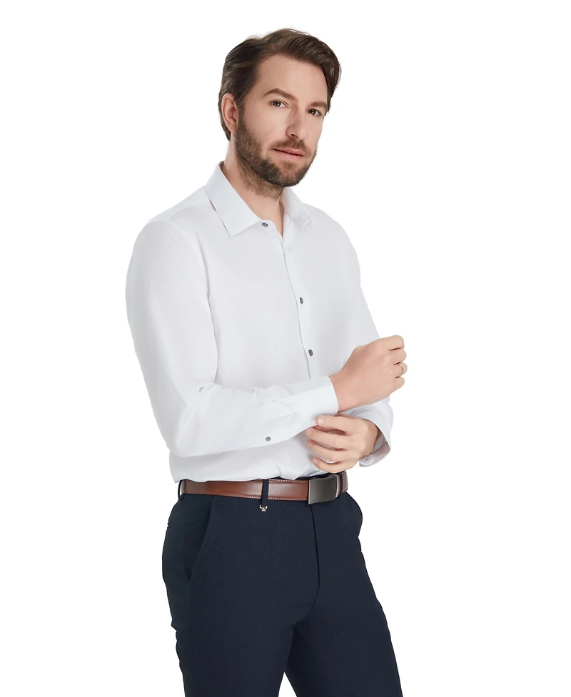 Alfani Men's Slim-Fit Solid Dress Shirt, Macy's Exclusive
