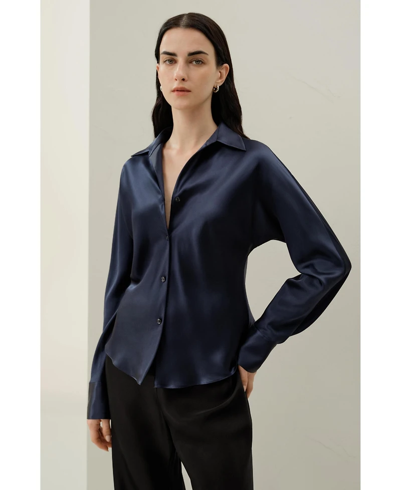 Lilysilk Women's Bias Cut Silk Shirt