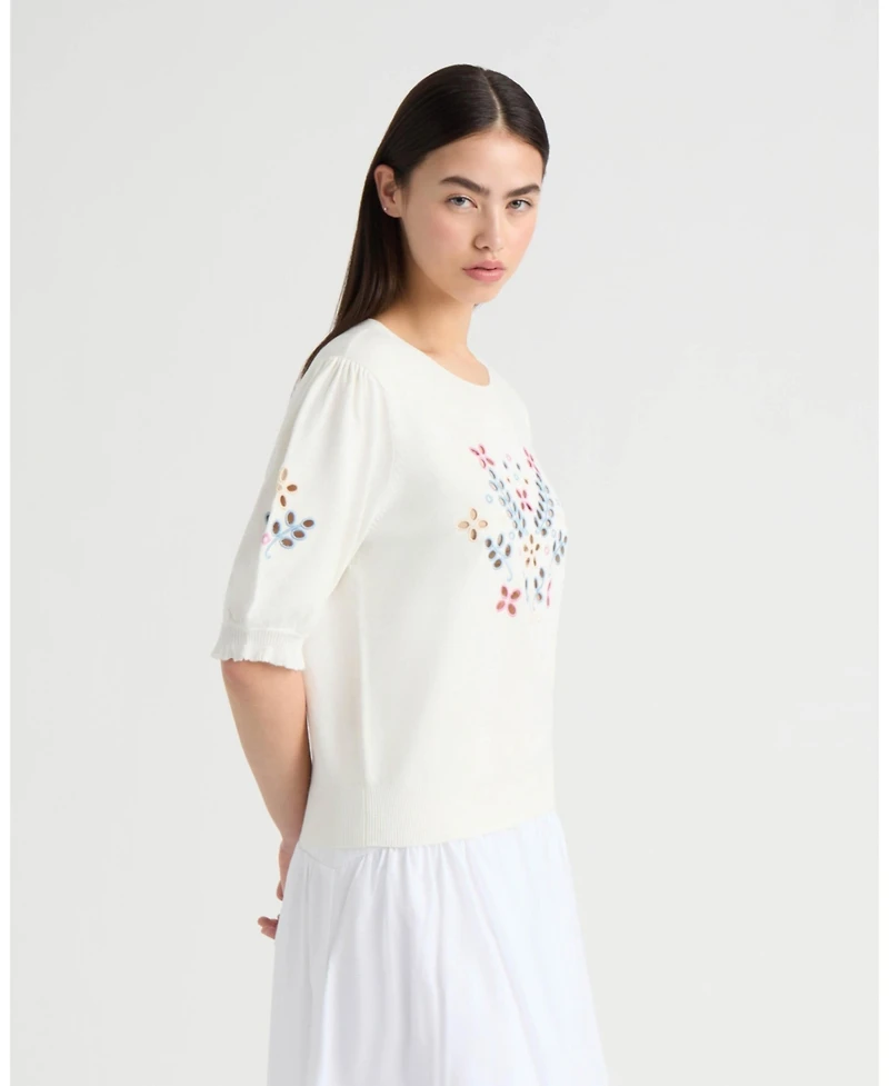 Nvlt Women's Eyelet Sweater