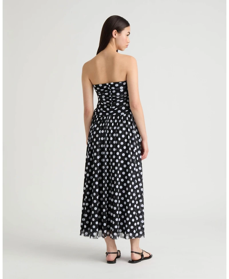 Nvlt Women's Strapless Dress with Ruched Detail