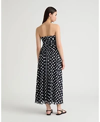 Nvlt Women's Strapless Dress with Ruched Detail