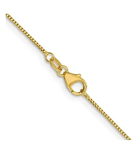 Curata Jewelry Solid 18k Gold Italian 0.7mm Box Chain Necklace