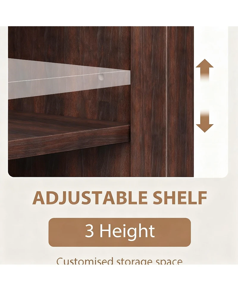 Yigii Adjustable Shelf, Hidden Charging, Multi-Use End Table with storage space