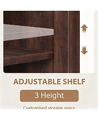 Yigii Adjustable Shelf, Hidden Charging, Multi-Use End Table with storage space