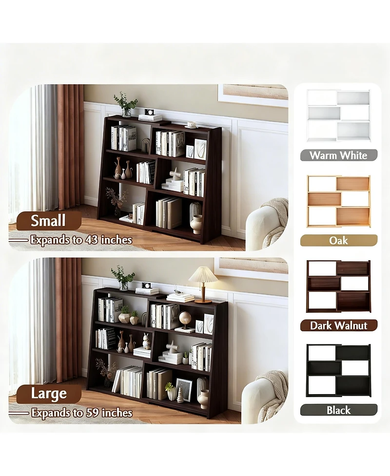 Yigii Extendable Modular Cube Bookshelf -Storage for Small Spaces