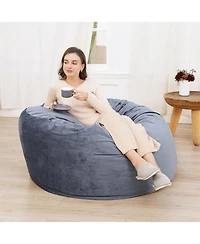 gaomon Bean Bag Chairs with Cover, 4FT Adult Bean Bag Sofa Giant Beanbag Chair with Filling