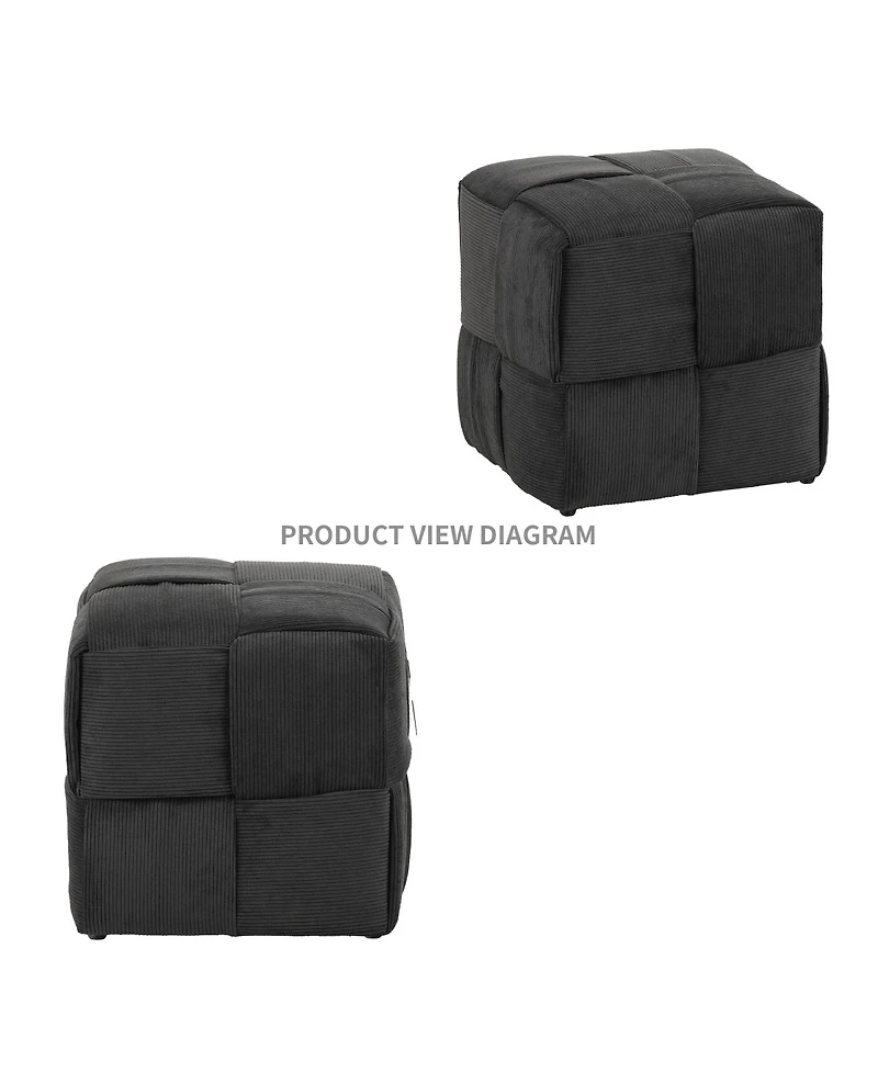 Streamdale Furniture Soft Corduroy Ottoman Foot Rest