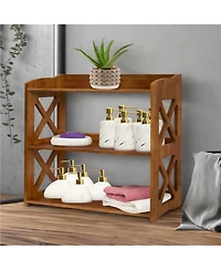 Yigii Wood Bookshelf for Small Spaces