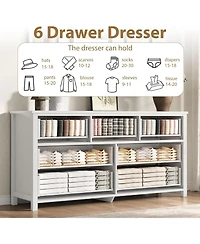 Gaomon Dresser for Bedroom with 7 Drawers, Wide Chest of Drawers with Large Clothes Storage Cabinet, Wood Dresser, Tv Stand for Bedroom
