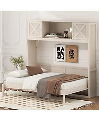 Streamdale Furniture Queen Size Murphy Bed with Storage Cabinets