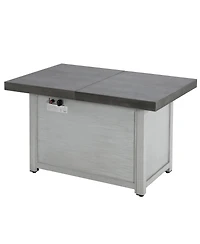 Streamdale Furniture Extendable Rectangle Aluminum Alloy Fire Pit Table, 50,000BTU