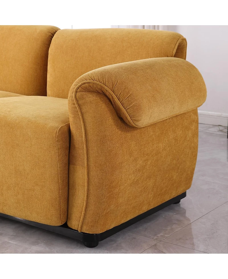 Streamdale Furniture Chenille Modular Sofa with Iron Frame