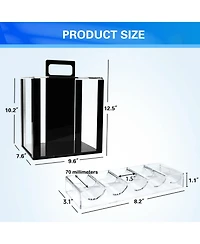 Gse Games & Sports Expert 1,000pcs Poker Chip Cases, Casino Grade Acrylic Poker Chips Carrier with 10 Poker Chip Trays