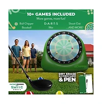 Swooc Xl Bull Chipper | Giant Golf Darts w/ 10+ Golf Games | Backyard Game w/ Air Pump | Yard Game for Adults | Outdoor Games