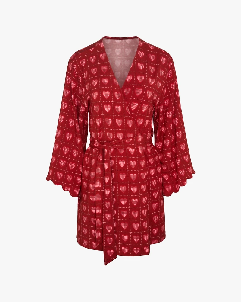 WeWoreWhat Women's Scallop Sleeve Robe