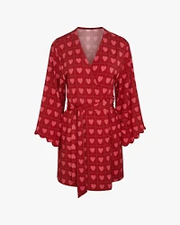 WeWoreWhat Women's Scallop Sleeve Robe
