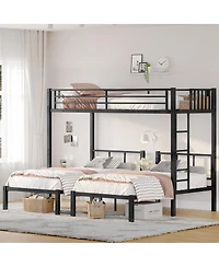 Streamdale Furniture over Metal Triple Bunk Bed