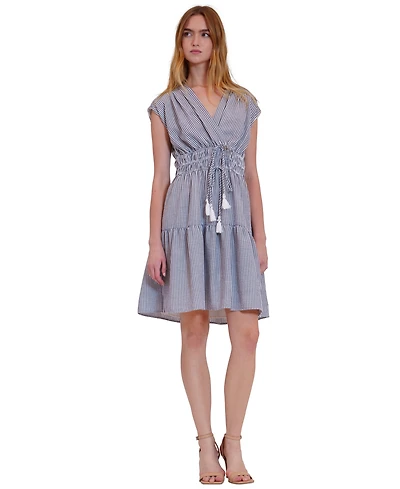 julia jordan Women's V-Neck Short Dress