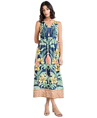 Maggy London Women's Sleeveless Printed Midi Dress