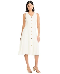 Maggy London Women's Sleeveless Flare Shirt Dress