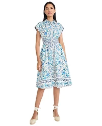 Maggy London Women's Collared Midi Dress
