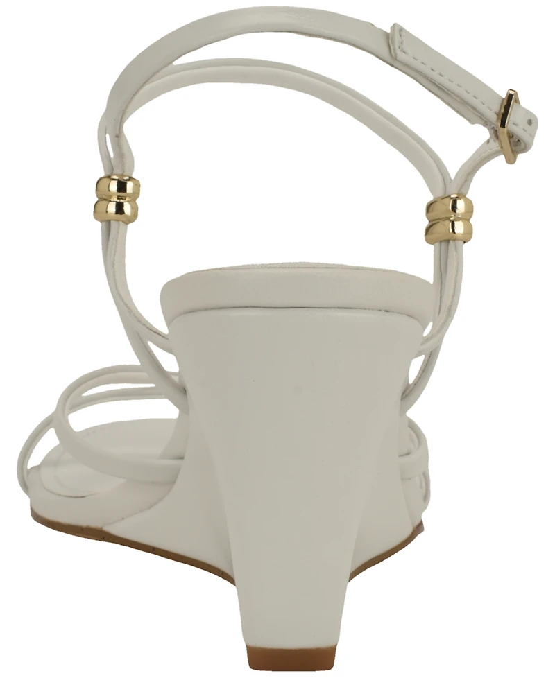 Calvin Klein Women's Deliney Round Toe Wedge Sandals