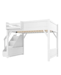 Streamdale Furniture Streamdale Loft Bed w/Wardrobe & Storage, Solid Wood
