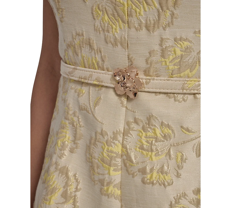 Vince Camuto Petite Square Neck Fit & Flare Dress