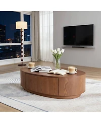 Streamdale Modern Luxury Oval Coffee Table, Elegant Living Room Accent Piece