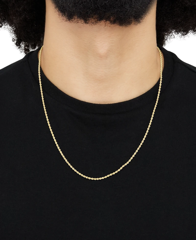 Macy's Solid Rope Chain Necklace in 14k Yellow Gold