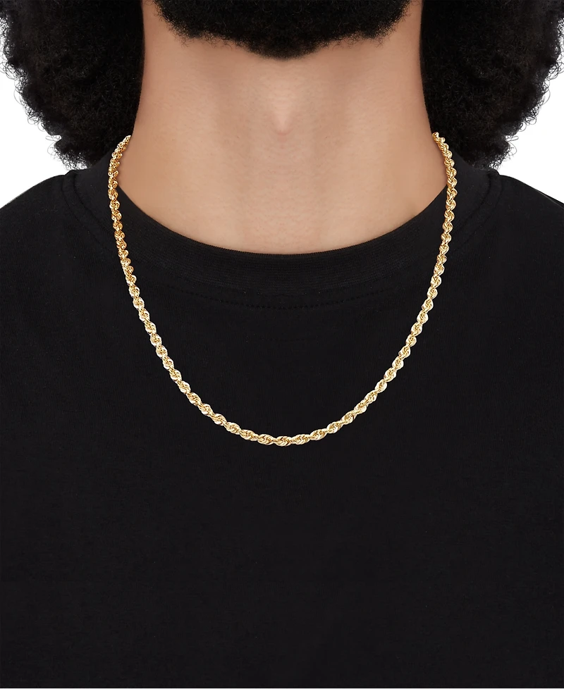 Macy's Hollow Rope Chain Necklace in 14k Yellow Gold