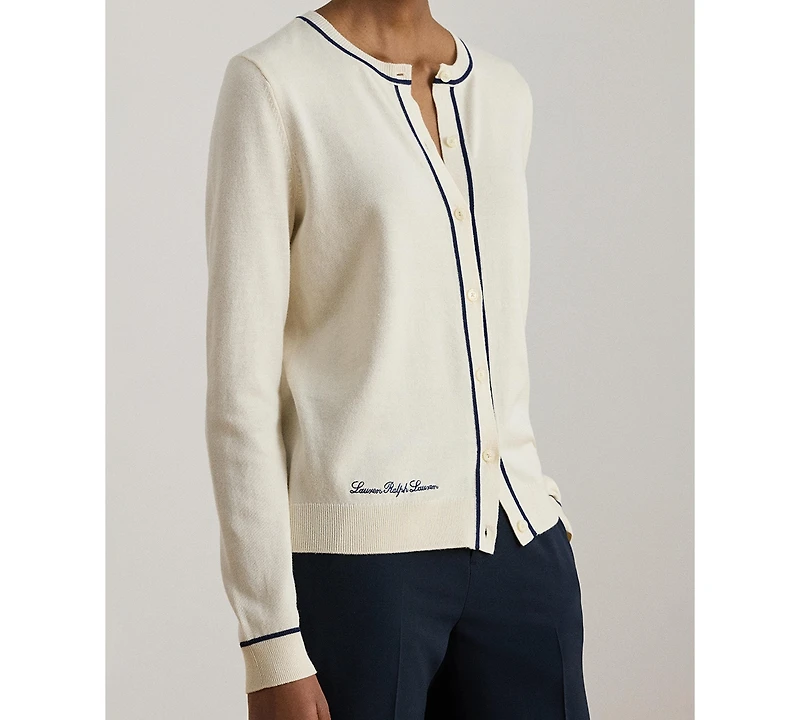 Lauren Ralph Women's Crewneck Cardigan Sweater